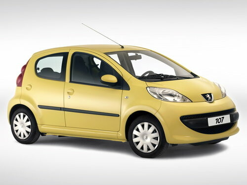 Коврики текстильные "Стандарт" для Peugeot 107 (хэтчбек 5 дв) 2005 - 2009, черные, 4шт.