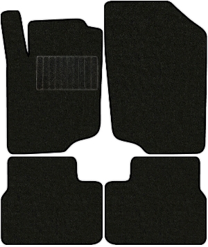 Коврики текстильные "Классик" для Peugeot 207 (хэтчбек 5 дв) 2009 - 2011, черные, 4шт.
