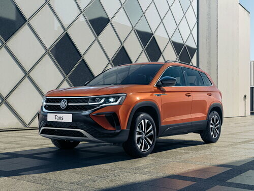 Коврики текстильные "Премиум+" для Volkswagen Taos I (suv) 2020 - Н.В., темно-серые, 5шт.