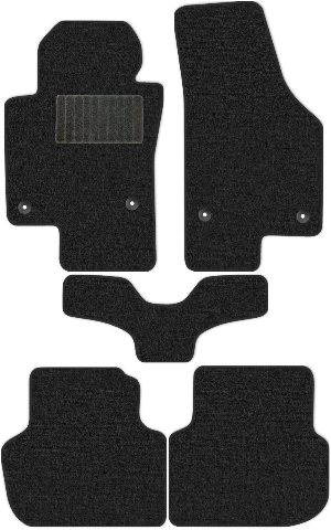 Коврики "Классик" в салон Volkswagen Jetta VI (седан / NF) 2010 - 2014, темно-серые 5шт.