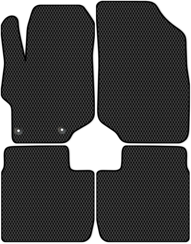 Коврики ЭВА "EVA ромб" для Citroen C-Elysee (седан) 2012 - 2017, черные, 4шт.