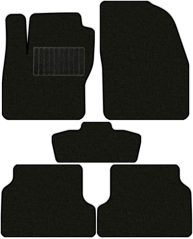 Коврики текстильные "Стандарт" для Ford Focus II (хэтчбек 5 дв / CB4) 2007 - 2011, черные, 5шт.
